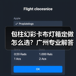 包柱幻彩卡布灯箱定做怎么选？广州专业解答（图2）