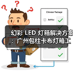 幻彩 LED 灯箱解决方案：广州包柱卡布灯箱工厂的成功案例（图4）